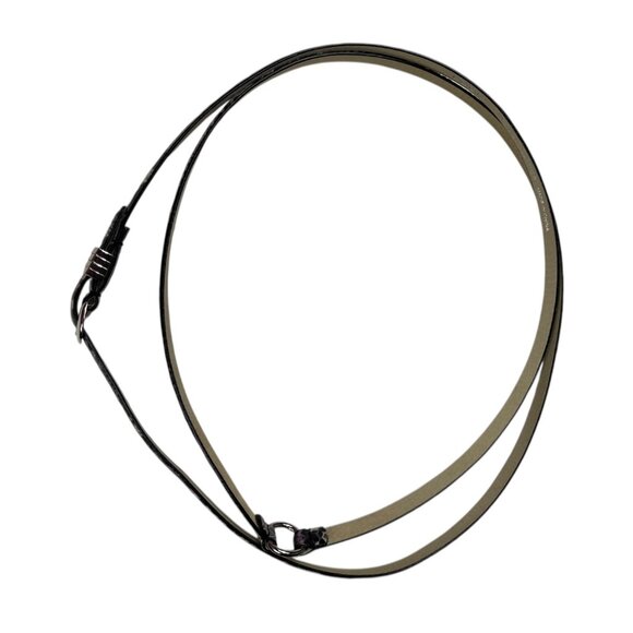 Lodis Embossed Textured Leather Snake Print Double Wrap Belt Size Medium - Picture 11 of 14